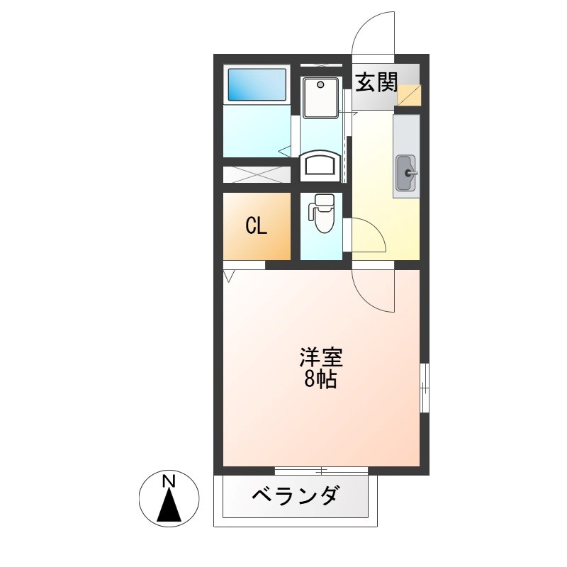 エルメゾン三番町 101号室 間取り