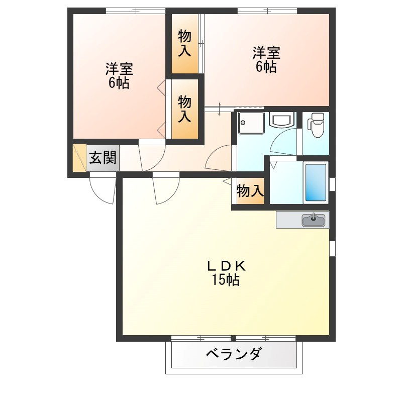 クラフト五番館 201号室 間取り