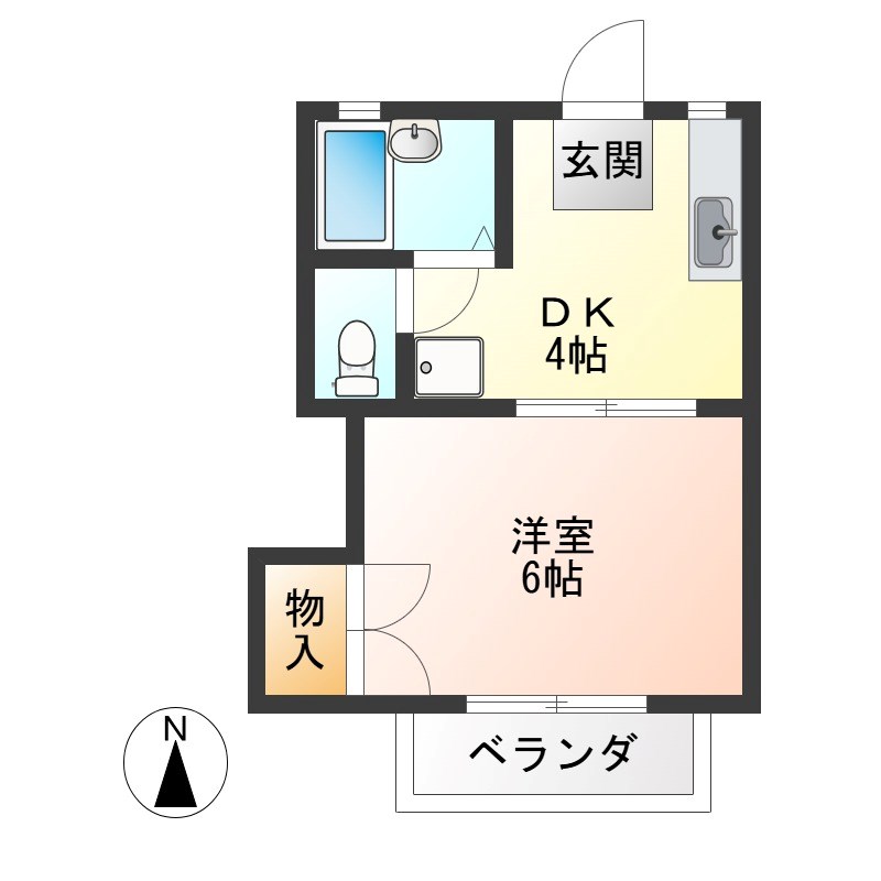 コーポ英B 101号室 間取り