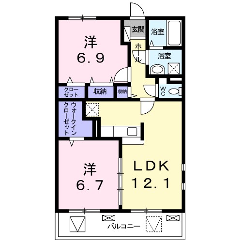 クレメント　Ｂ 間取り
