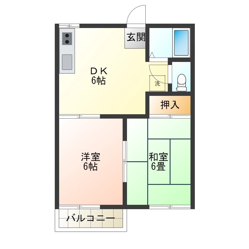 コーポ八木岡 間取り