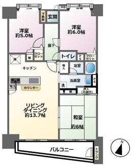 ナイスアーバン御幸本町  間取り