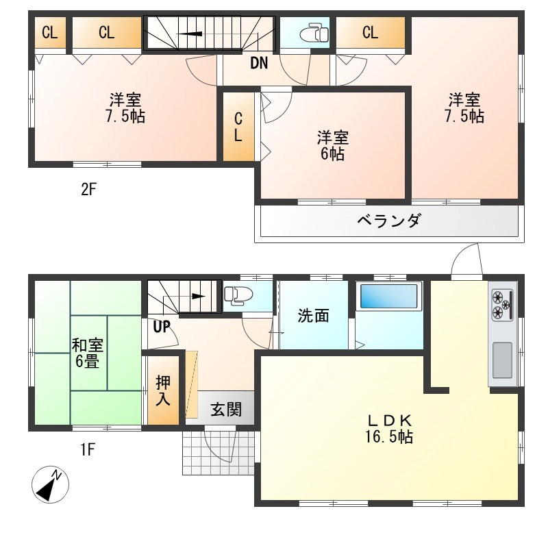 ゆいの杜2丁目戸建 間取り