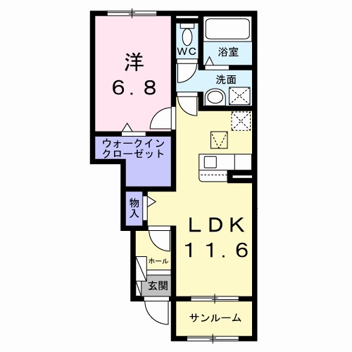 バリーフィールド　Ｄ 間取り