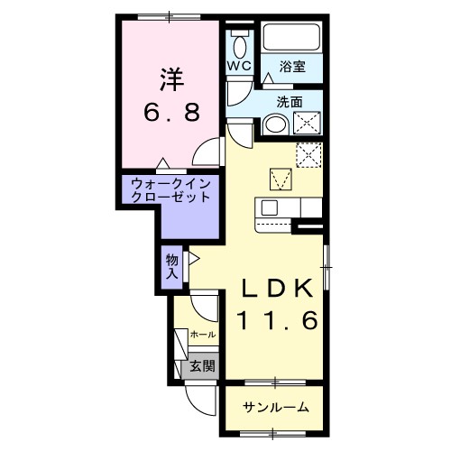 バリーフィールド　Ｄ 間取り