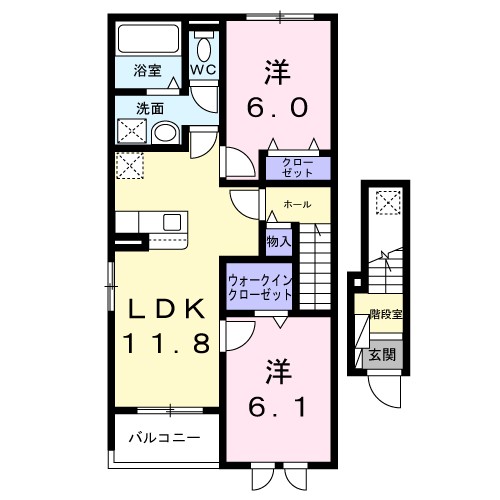 バリーフィールド　Ｄ 間取り