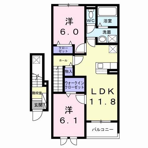 バリーフィールド　Ｄ 間取り