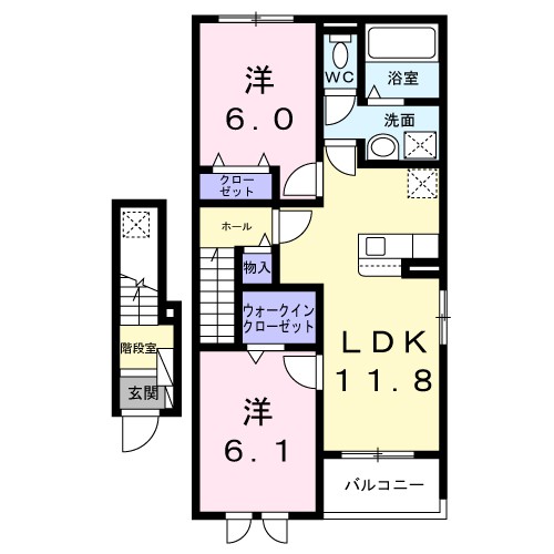 バリーフィールド　Ｄ 間取り