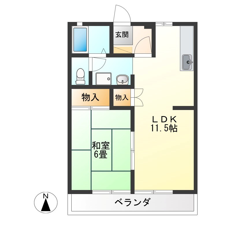 グリーンハイツⅠ 間取り