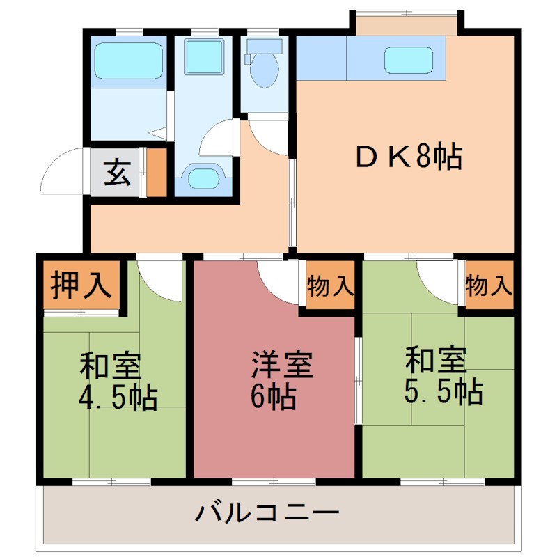 カージナルスマンション戸祭 間取り