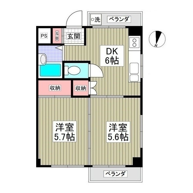 ハイツ霜越 間取り