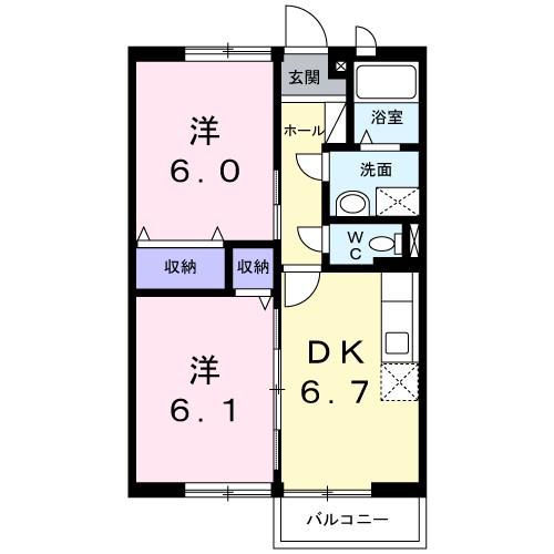 オネストイズミヤＢ 間取り