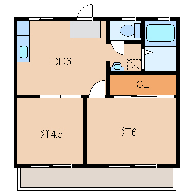挟又ハイツ A 間取り