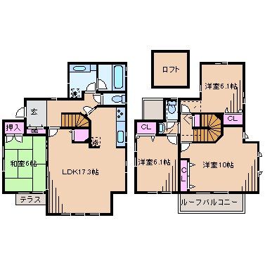 市ノ坪貸家 間取り