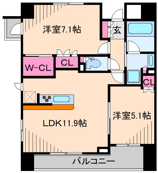 Brillia綱島id　STATION　FRONT 間取り