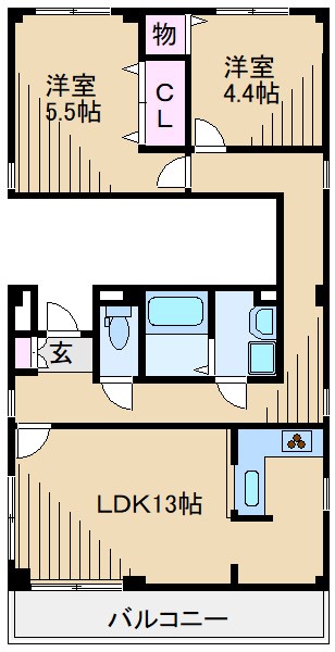 フロレスタ大倉山壱番館 間取り