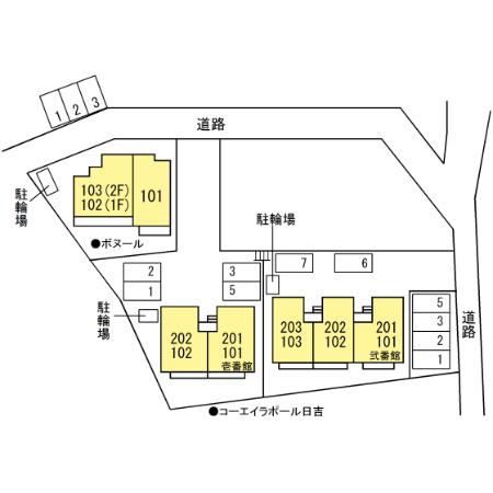 コーエイラポール日吉弐番館 駐車場