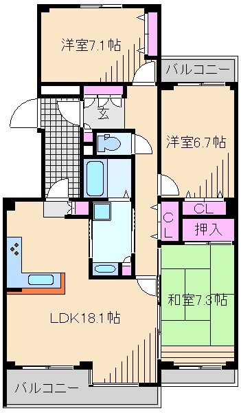 T’s　garden西寺尾C棟  間取り