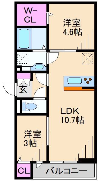 ルリアン西寺尾Ⅰ 間取り