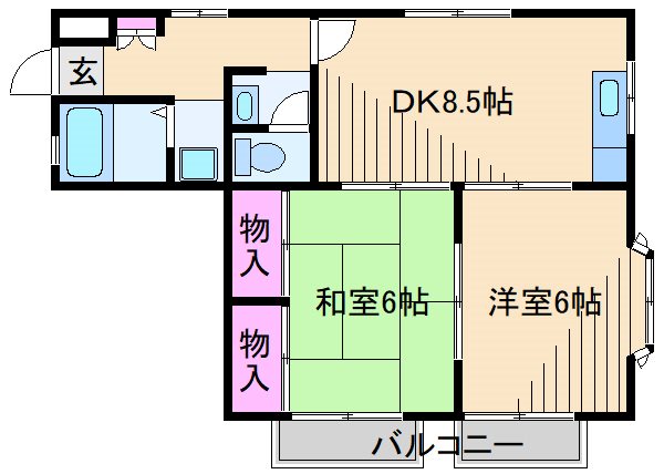 ハイツ紅梅Ⅱ 間取り