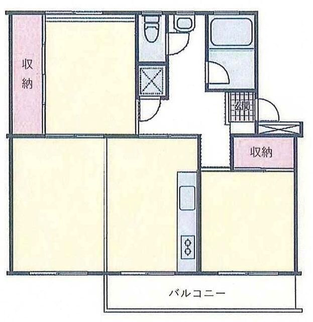 宮向団地３－４号棟 間取り