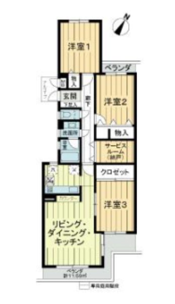 グリーンコーポ篠原第２Ｊ棟 間取り
