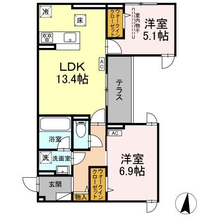 D Paina 子母口Ⅱ 間取り