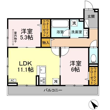 D Paina鴨居Ⅱ 間取り