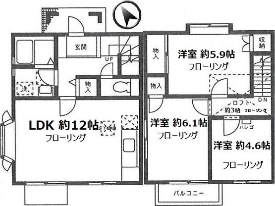 ソリアード片倉Ｂ棟 間取り