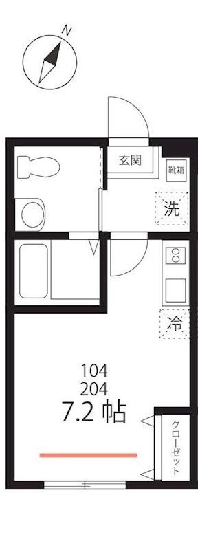 QUIET　CRAB　HOUSE三ツ沢上町 間取り