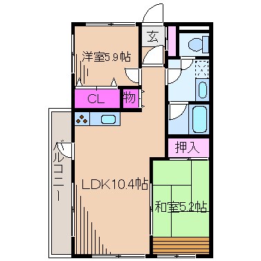 神奈川県川崎市中原区井田中ノ町 間取り
