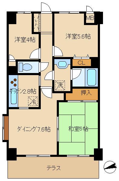 コスモ大倉山壱番館 間取り