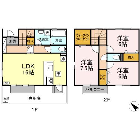 プロイド中央　F棟 間取り