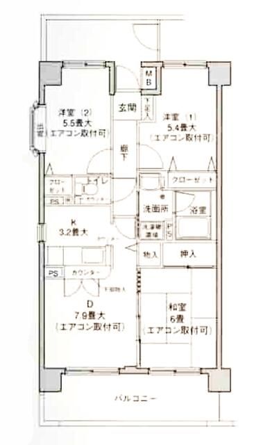 フォンテーヌ綱島 間取り