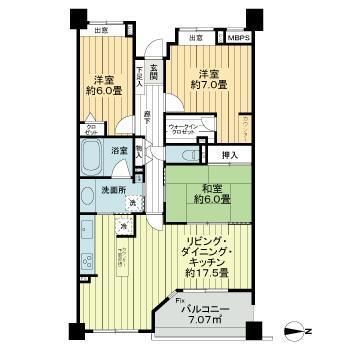 ライオンズマンション武蔵新城緑園の街壱番館 間取り