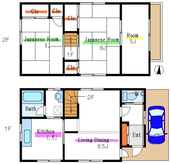 東砂8丁目戸建 間取り図
