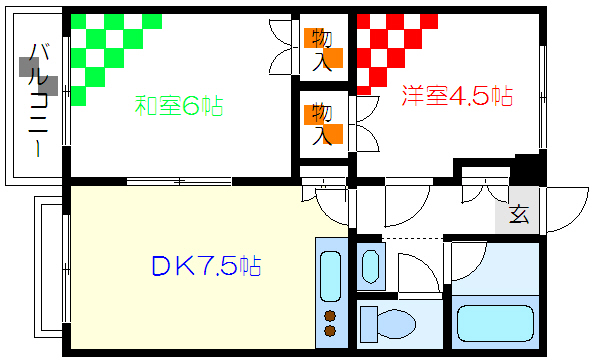 ヴィラエクセル東新小岩 間取り図