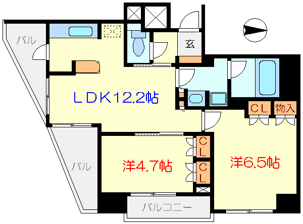 Ｄ&amp;rsquo;クラディア亀戸ブリエア 間取り図