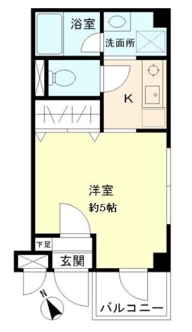 キバサンフラット  104号室 間取り