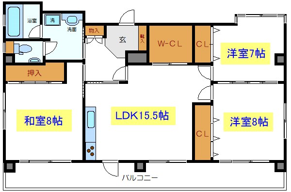 フォンティーヌ  間取り