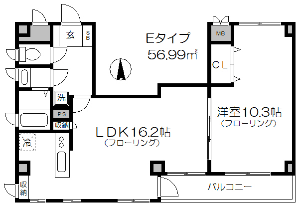 墨東マンション 301号室 間取り