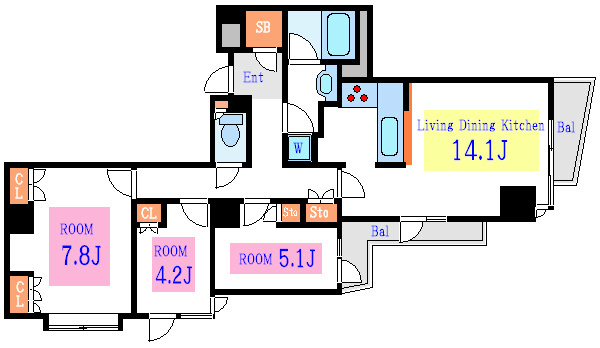 ＫＤＸレジデンス千駄木 間取り