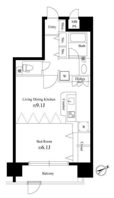 デ・リード日本橋箱崎 間取り