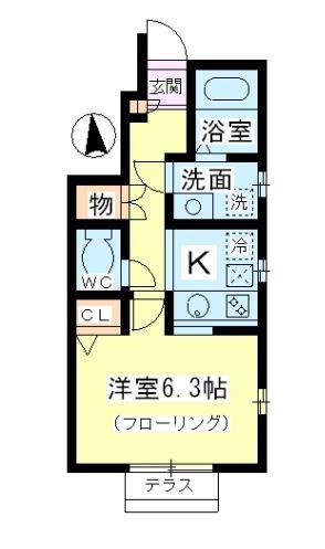 プルミエ葛西A 102号室 間取り