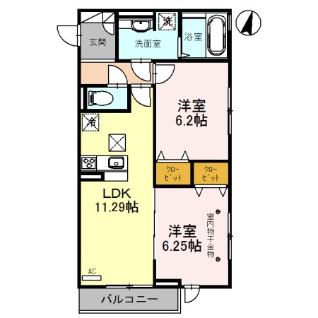 ル・ブラン立花 間取り