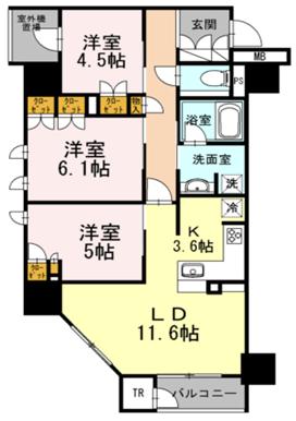 プレミストベイフォートスクエア豊洲  間取り図