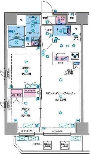 GENOVIA隅田川west SKYGARDEN  間取り