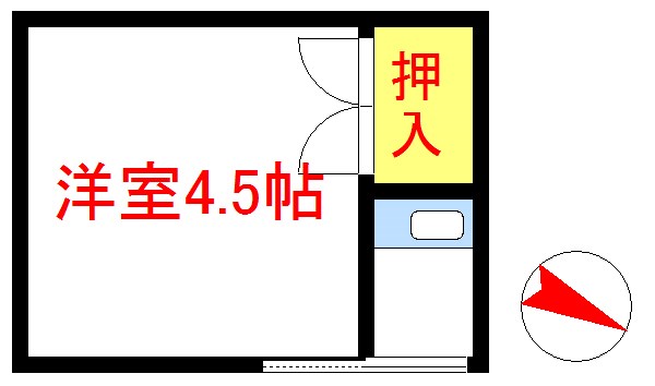 峡田荘   7号室 間取り