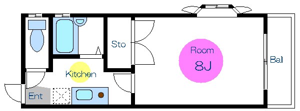 第二天貝コーポ  間取り