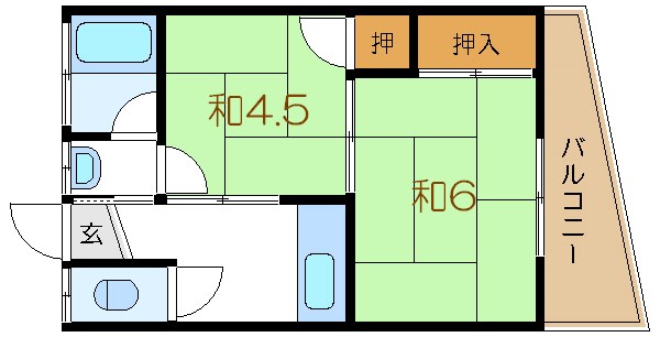 大栄コーポ 間取り図